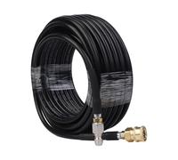 Tidevib Tuyau de lavage à pression de 15,2 m avec connecteur rapide pivotant, 0,9 cm, 2000 psi, pour connecteurs en acier inoxydable, gaine flexible en PVC, utilisation d'eau chaude et froide