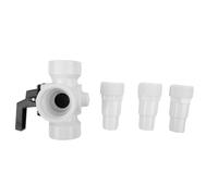 Tidevib Vanne de rechange à 3 voies 4715 pour Zodiac pour piscines Jandy, raccord de dérivation de 3,8 cm, raccords de tuyau de 32 mm et 38 mm, chauffage solaire et régulateur de pompe, blanc