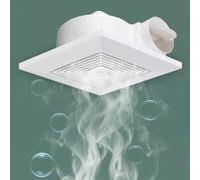 Tidevib Ventilateur de ventilation pour plafond ou mur, 70 CFM avec grille à peindre, design carré blanc, salle de bain, cuisine