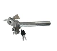 Tidevib Verrouillable Électrique pour Vélo Tige de Selle pour Stockage Sécurisé de la Batterie, Flip & Verrouillage Interne, Métal Antivol Remplacement pour E-For Bike, Argent 15*2.6*2.5cm