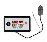 Tidevib ZFX-W9002 Contrôleur de thermostat d'incubateur 110 ℃ Contrôleur de température et d'humidité avec compte à rebours Fonction lumière d'oeuf Alimentation 12 V