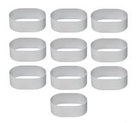 Tidgel 10 Moules à Fromage Ovale en pour aluminium pour Gâteaux 10 Moules | Alliage pour aluminium , ovale œuf, pour idéal fromage demi-cuit, pain, ananas, lot de 10