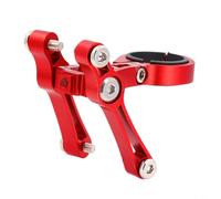 Tidgel Adaptateur de support de bouteille d'eau en alliage d'aluminium, support réglable pour guidon de 22,2 à 31,8 mm, cage légère pour vélo de route, VTT, vélo électrique (rouge)