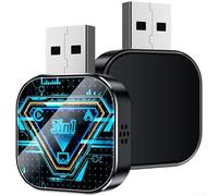 Tidgel Adaptateur sans fil pour Android Auto, Dongle USB 3 en 1 avec Wi-Fi 5.0 et double bande, boîte de conversion pour voitures filaires, boîtier en métal (B)