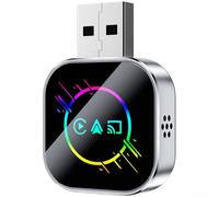 Tidgel Adaptateur sans fil pour Android Auto, Dongle USB 3 en 1 avec Wi-Fi 5.0 et double bande, boîte de conversion pour voitures filaires, boîtier en métal (C)