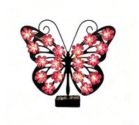 Tidgel Applique Papillon pour Terrasse et Clôture Applique Papillon(Pink) | Design papillon mÃ©tal, pour lumiÃ¨re blanche chaude, pour idÃ©al pour dÃ©co jardin, terrasse, clÃ´ture, ambiance douce