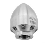 Tidgel Buse de jet d'égout en acier inoxydable pour nettoyeur haute pression, filetage G1/2", embout de rinçage de vidange robuste avec jets avant et arrière (C)