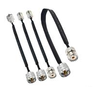 Tidgel Câble coaxial plat SO239 vers PL259, 50 Ohm, 25 cm, faible perte de fenêtre, pour antenne GPS GSM, équipement de test radio et micro-ondes (B)