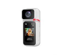 Tidgel Caméra d'action compacte HD 2,7 K, lentille rotative magnétique pour le cyclisme et le sport, construction légère en ABS, blanc (blanc)