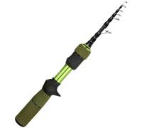 Tidgel Canne à pêche télescopique en carbone 1,5 à 1,8 m UL Baitcasting avec poignée réglable pour pêche en ruisseau et étang, facile et rapide à utiliser (F)