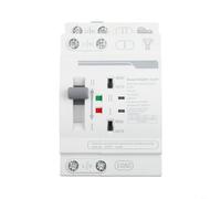 Tidgel Commutateur de transfert automatique à double puissance, 2P 63 A 220 V pour ATS pour générateur, alimentation utilitaire de secours sans couture, boîtier ignifuge, blanc (A)