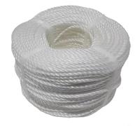 Tidgel Corde torsadée blanche de 30 m de diamètre en polyéthylène résistant aux intempéries pour bateau, quai, ferme, remorquage, jardin, projets de bricolage