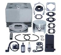 Tidgel Cylindre d'assemblage 46 mm pour souffleur de feuilles BR380 BR420 | Compatible avec BR320, BR340, SR400 ; comprend pour piston, bagues, joints pour révision complète du moteur
