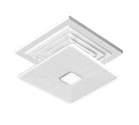 Tidgel Déflecteur d'air réglable pour aérations de plafond - 30 x 30 cm - Plastique blanc - Redirection du registre CVC - Redirection du flux d'air loin des courants d'air - Améliore le chauffage