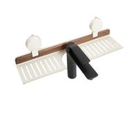 Tidgel Étagère de rangement pour robinet de salle de bain avec ventouse et installation sans perçage, étagère au-dessus de l'évier avec grand plateau et crochets pour organiser les essentiels (50 cm