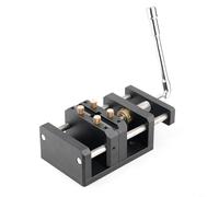 Tidgel Étau de travail du bois à centrage automatique CNC en alliage d'aluminium, avec rainure en V, pour stock rond et carré, capacité de serrage de 10 à 65 mm, noir