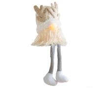Tidgel Figurine de Père Noël festive en tissu pour décoration à suspendre | Adorable design sans visage, matériau en laine rouge, charmantes vacances pour l'ambiance, décoration à suspendre à un arbre