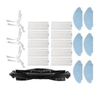 Tidgel Filtre, brosse latérale et kit de serpillère, pour Tefal pour X-Plorer Series 75 Total Care Robot Aspirateur (RG7687/RG7687WH) - 10+6+6pcs