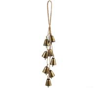 Tidgel Grelots en Fer avec Corde 39cm Son Cristallin | Métal pour robuste, corde naturelle, son clair, style vintage, pour facile à suspendre