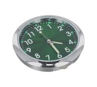 Tidgel Horloge numérique de voiture pour tableau de bord, grille d'aération, montre compacte lumineuse de 40 mm avec veilleuse, décoration en métal plaqué pour voiture, bateau, vélo, maison (vert)