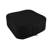 Tidgel Housse thermique gonflable, pour protection isolante imperméable avec dessus noir absorbant le soleil, 145 x 145 x 70 cm, convient pour 4 à 6 personnes spa carré (noir)