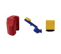 Tidgel Jeu de 3 boutons d'obturation à poignée latérale pour DJI Action Pro 4 3, sac de rangement en EVA, avec couvre-griffe, kit d'accessoires pour appareil photo rouge-jaune