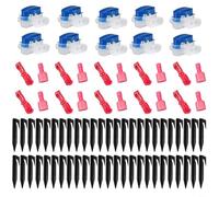 Tidgel Kit de fils de délimitation, accessoires pour tondeuse à gazon robot, 50 chevilles, 10 connecteurs de câble et bornes de connexion, convient pour Worx pour Landroid, Bosch Indego