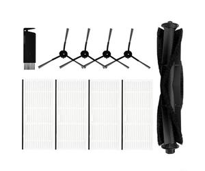 Tidgel Kit de pièces de rechange pour aspirateur robot Ultenic D6s : 4 brosses latérales, 1 brosse rouleau et brosse de nettoyage pour une mise à niveau fonctionnelle