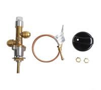 Tidgel Kit de Soupape de Sécurité avec Thermocouple et, Robinet en Laiton 3/8" pour Cheminée, Foyer au For pour gaz et Grill