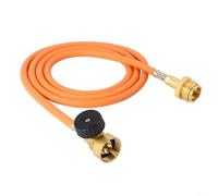 Tidgel Kit de tuyau d'extension pour torche MAPP 1,5 m avec crochet, ligne d'alimentation de brasage CVC pour plomberie CVC, brasage CGA600, cylindre de soudage au gaz, orange, argent