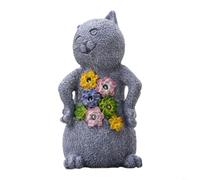 Tidgel Lampe de Jardin Chat en Résine 1PC