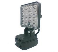 Tidgel Lampe de travail avec 16 LED pour DEWALT 18 V batterie Li-Ion portable, lampe d'éclairage de chantier avec fonction de charge USB, noir