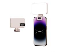 Tidgel Lampe vidéo LED à clipser avec 3 modes de couleur, 10 niveaux de luminosité et batterie de 2000 mAh pour téléphone et ordinateur portable, vlogging, maquillage en streaming (2000 mAh-rose)