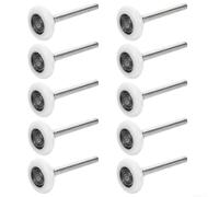 Tidgel Lot de 10 rouleaux de porte de garage silencieux en nylon 6200ZZ - Roulement scellé - Kit de 10 pièces pour portes sectionnelles et au-dessus de portes sectionnelles - Tige résistante à la