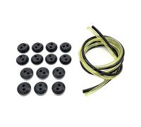 Tidgel Lot de 12 œillets de réservoir de carburant à double trou et ligne flexible de 2 m pour débroussailleuses, débroussailleuses, débroussailleuses, équipements électriques de jardin, entretien