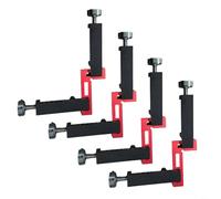 Tidgel Lot de 12 pinces G en alliage d'aluminium, étau de table réglable et robuste pour le travail du bois, la menuiserie, la construction, forte adhérence, noir et rouge