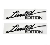 Tidgel Lot de 2 autocollants en PET pour pare-chocs de voiture, 16 x 4 cm, noir/blanc/couleur, convient à tous les modèles de véhicules (noir)