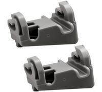 Tidgel Lot de 2 clips de fixation pour panier inférieur de lave-vaisselle LG, supports de fixation ABS pour arrêter le mouvement du rack, à installer - Gris
