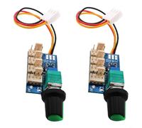 Tidgel Lot de 2 contrôleurs de ventilateur PWM à 4 canaux - Interrupteur manuel DC 12 V avec bouton pour refroidissement du châssis du processeur PC, 3 A par port (C)