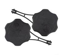 Tidgel Lot de 2 couvercles de réservoir de carburant avec attache pour séries 675Exi et 725Exi, pièce de rechange 84004416, bouchon en plastique anti-fuite avec cordon de retenue, noir