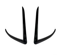 Tidgel Lot de 2 garnitures de pare-chocs avant pour Tesla Model 3, autocollants en plastique ABS pour phares antibrouillard, décoration de lame extérieure carbone/noire (noir brillant)