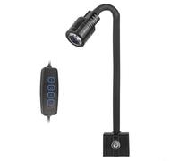 Tidgel Lot de 2 lampes LED USB CC 5 V 3 W pour aquarium 20-40 cm avec tuyau rotatif à 360 degrés et réglage de la mise au point Noir