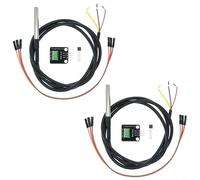 Tidgel Lot de 2 modules de capteur de température avec sonde en acier inoxydable, résolution 9-12 bits pour Arduino pour surveillance de l'eau et du sol Raspberry Pi
