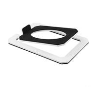 Tidgel Lot de 2 supports de haut-parleurs de bureau en métal massif avec inclinaison à 15° et mousse amortissante pour un son amélioré, 13,5 x 11,2 cm pour moniteur, bibliothèque, haut-parleurs noirs