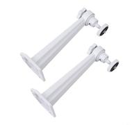 Tidgel Lot de 2 supports muraux en métal pour caméra de sécurité, support en alliage d'aluminium avec pivot à 360° pour caméras dôme Arlo Pro 2 3 et caméras de vidéosurveillance, blanc
