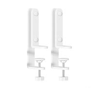 Tidgel Lot de 2 supports robustes en métal en forme de T avec pince sans perçage pour organisation de bureau, porte-outils robuste pour garage, atelier, studio, noir, blanc