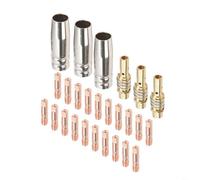 Tidgel Lot de 26 embouts de soudage en cuivre pour torche MIG 15AK MB-15, embouts de contact de 1,0 mm avec diffuseurs, ensemble de consommables pour réparation industrielle