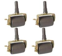 Tidgel Lot de 4 roulettes de cadre de lit, avec roues verrouillables, avec manchons de douille, pour réparation de meubles, marron