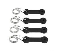 Tidgel Lot de 4 sangles de loquet de 7,6 cm et crochet pour tondeuse artisanale, élastique en caoutchouc robuste avec crochets à ressort pour sécuriser le bac récupérateur d'herbe sur les ponts de
