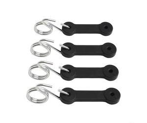 Tidgel Lot de 4 sangles de loquet de 7,6 cm et crochet pour tondeuse artisanale, élastique en caoutchouc robuste avec crochets à ressort pour sécuriser le bac récupérateur d'herbe sur les ponts de